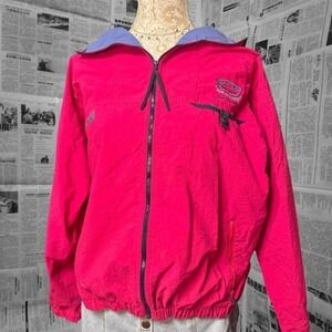 Columbia Women's L Pink Windbreaker Jacket Ron Jon Surf Shop Cocoa Beach Vintage